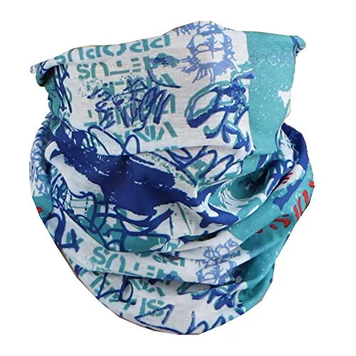 Seamless Blue Face Mask Neck Gaiter