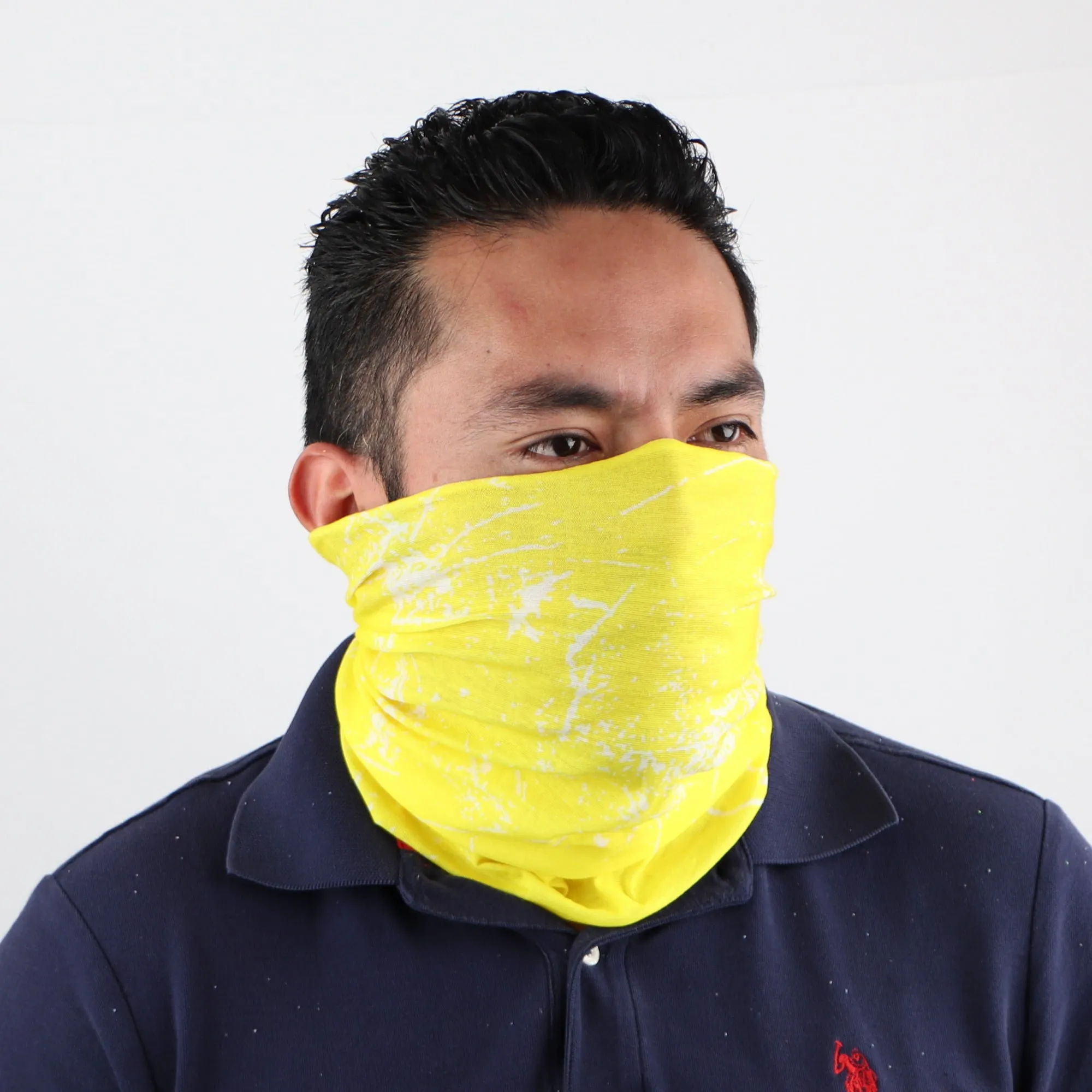 Seamless Paint Splattered Face Mask Neck Gaiter