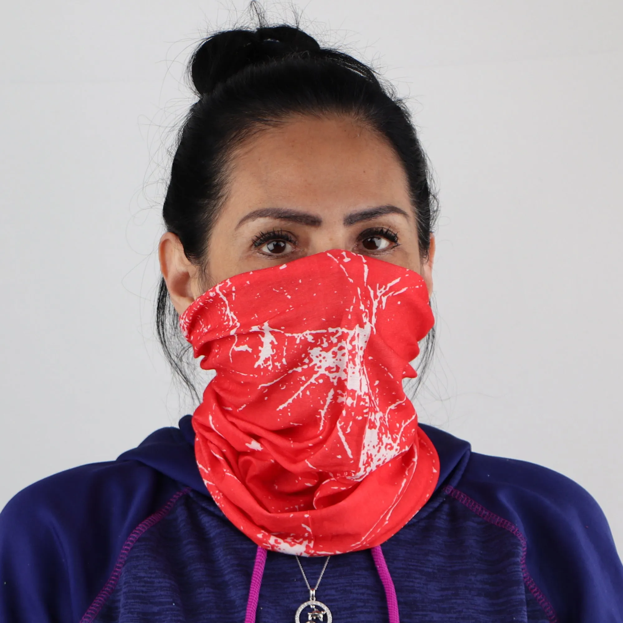 Seamless Paint Splattered Face Mask Neck Gaiter