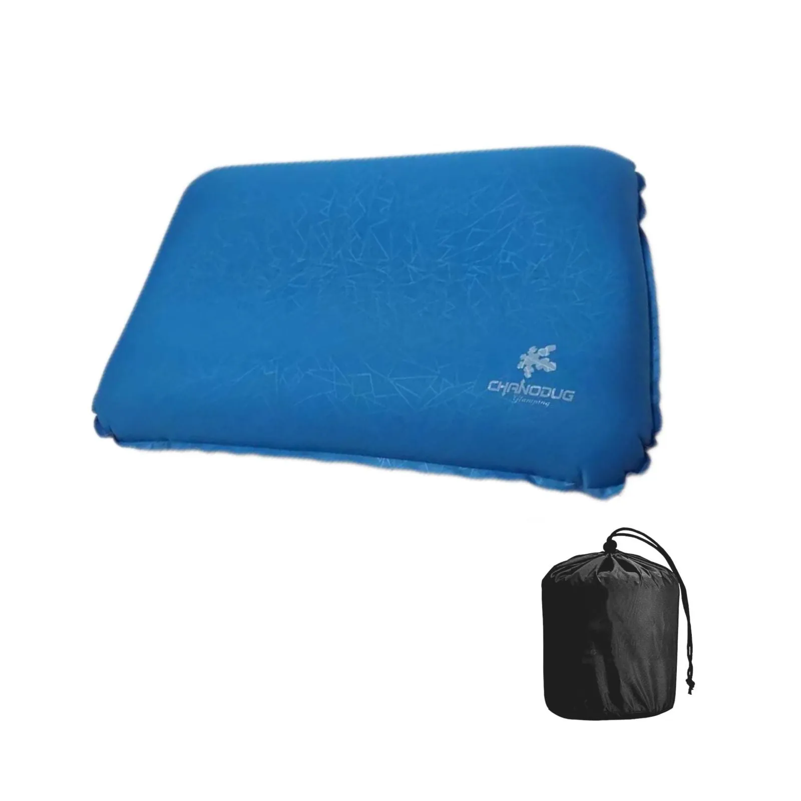 Self Inflating Camping Pillow with Ergonomic 3D Support, Foam Inflatable Travel Pillow