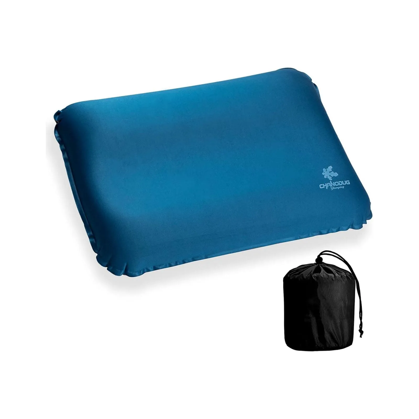 Self Inflating Camping Pillow with Ergonomic 3D Support, Foam Inflatable Travel Pillow