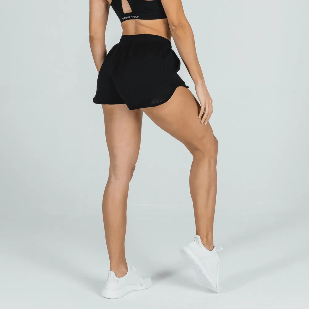 She-Wolf Crop Shorts - Black