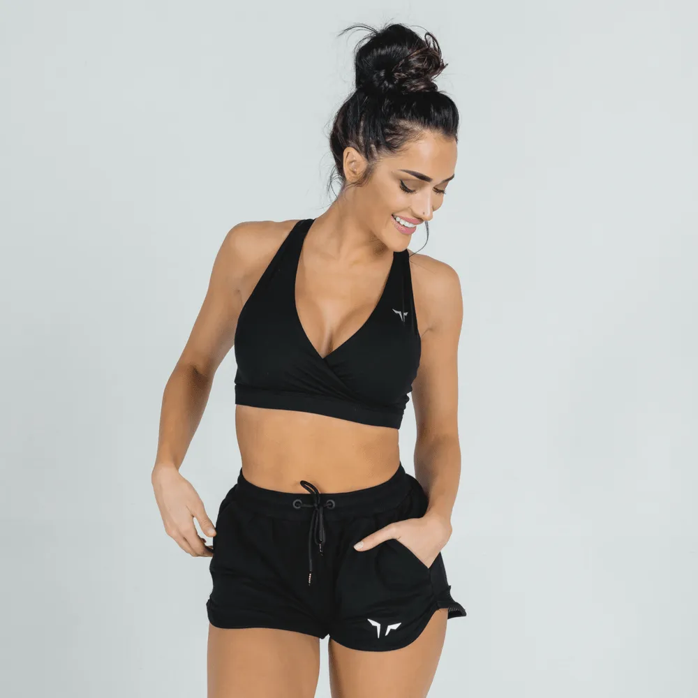 She-Wolf Crop Shorts - Black