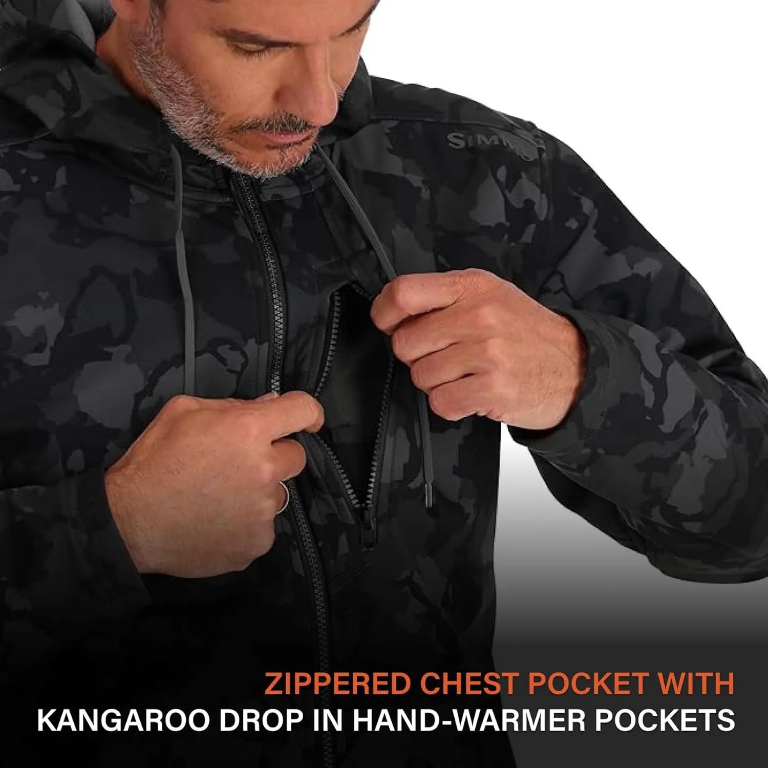 Simms Rogue Fleece Hoody, Water Resistant Sweatshirt