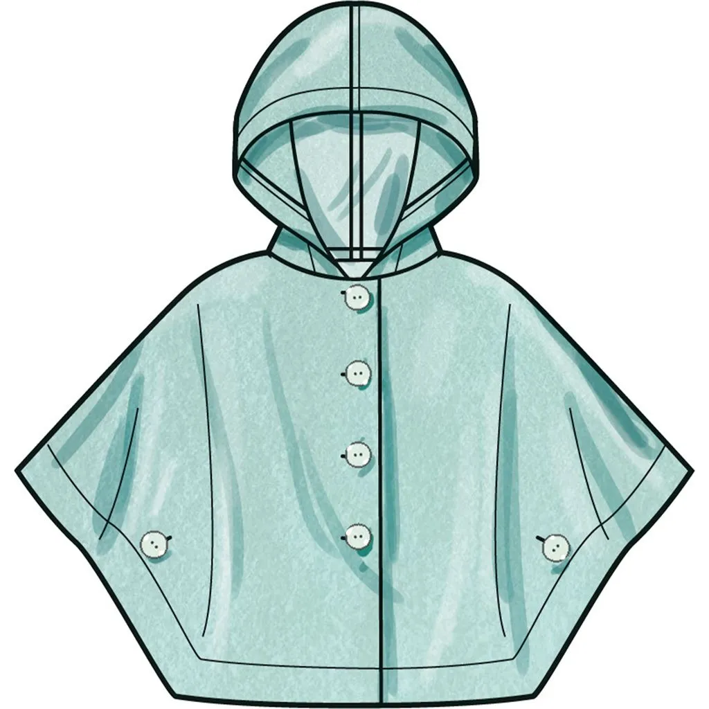 Simplicity Sewing Pattern S3043 Children's and Girls' Ponchos