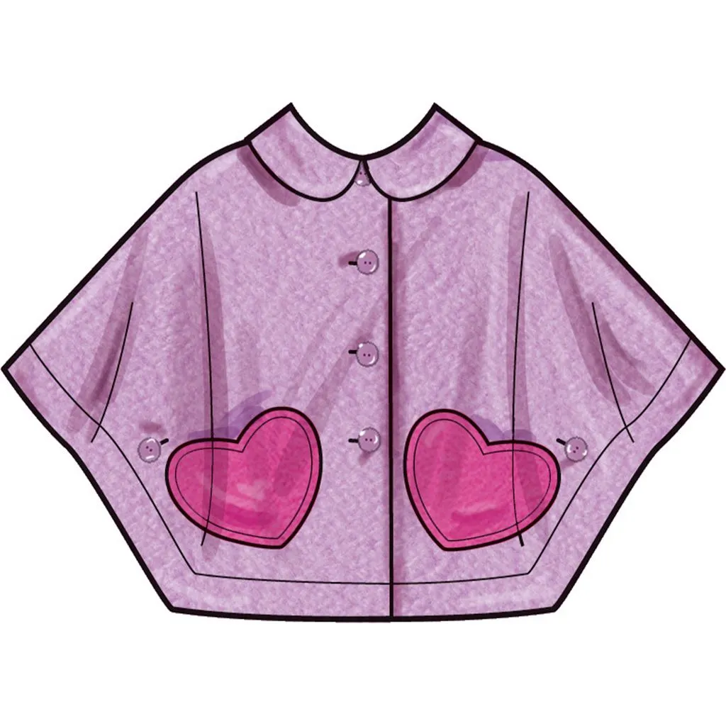 Simplicity Sewing Pattern S3043 Children's and Girls' Ponchos