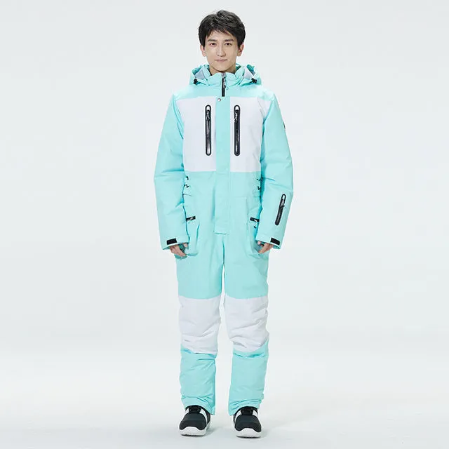Ski Jumpsuit for Men Women Winter Windproof Waterproof Warm Ski Suit
