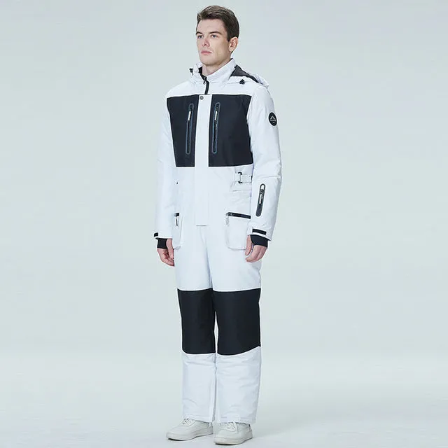 Ski Jumpsuit for Men Women Winter Windproof Waterproof Warm Ski Suit