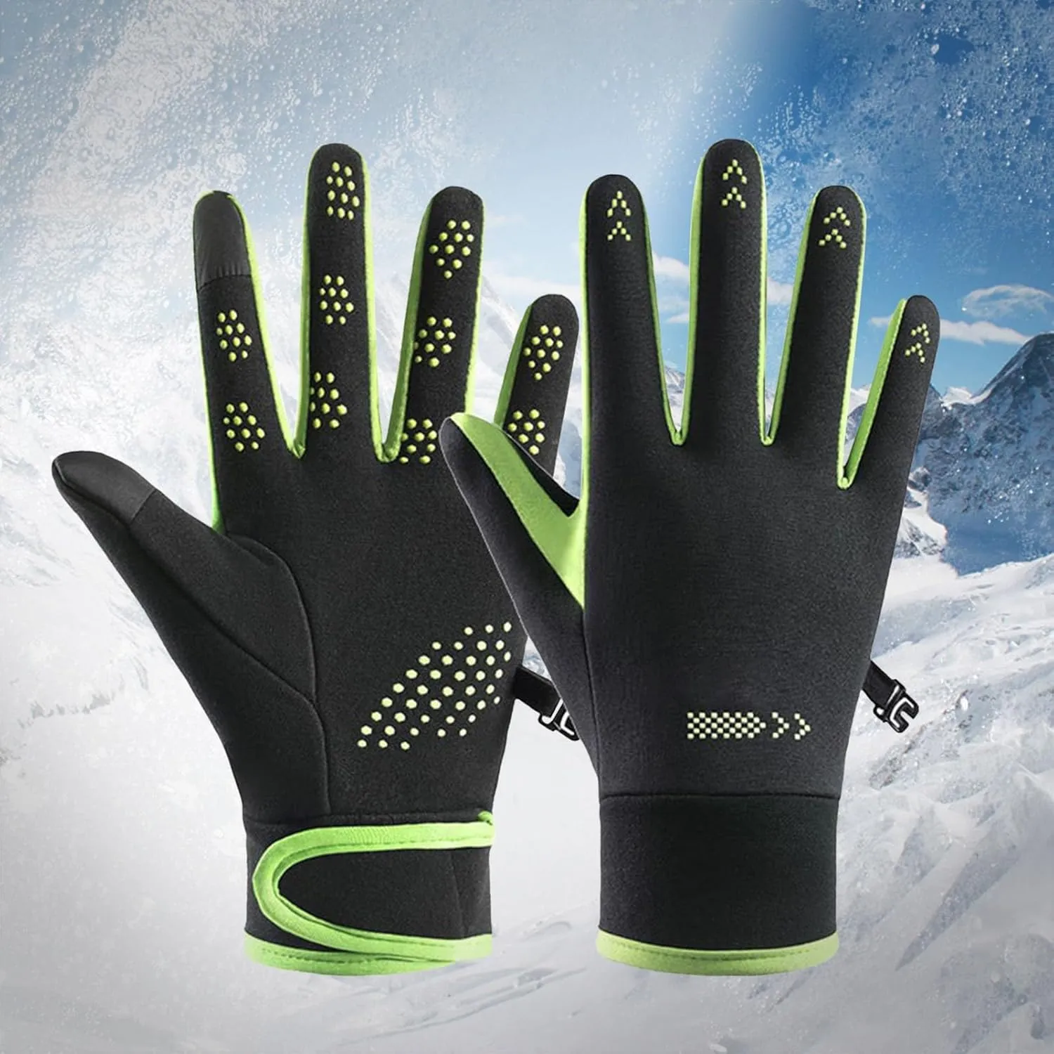 Ski Snow Gloves Touchscreen Winter Warm for Men Women Mens Gloves for Cold Weather Snowboarding Gloves