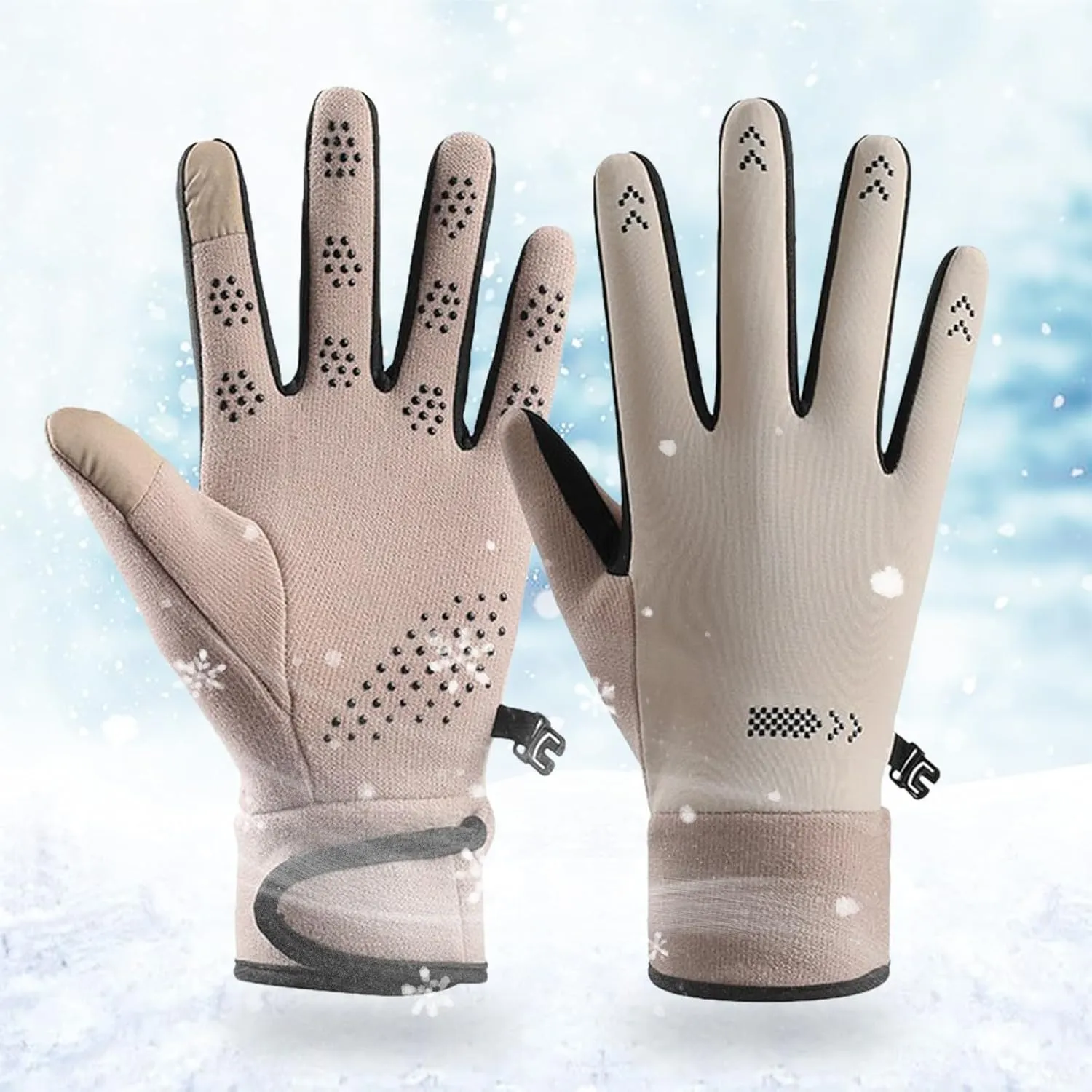 Ski Snow Gloves Touchscreen Winter Warm for Men Women Mens Gloves for Cold Weather Snowboarding Gloves