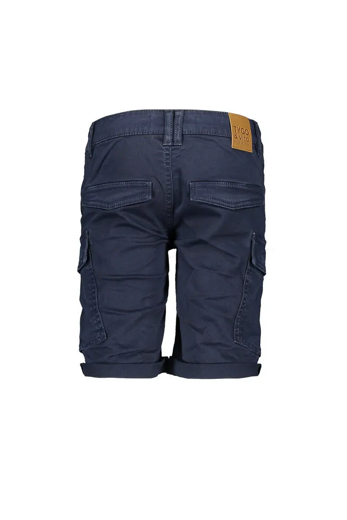 Skinny Twill Cargo Shorts