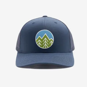 Sky Trees Trucker Hat - Navy