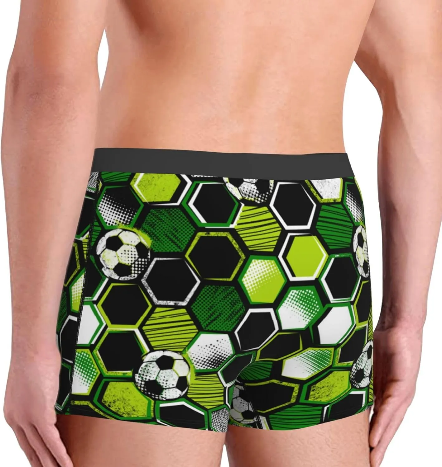 Soccer1 Print Boxer Briefs For Men Breathable Underwear-