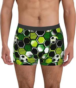 Soccer1 Print Boxer Briefs For Men Breathable Underwear-