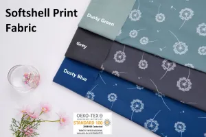 Softshell Fabric Dandelion Waterproof Water Repellent Resistant