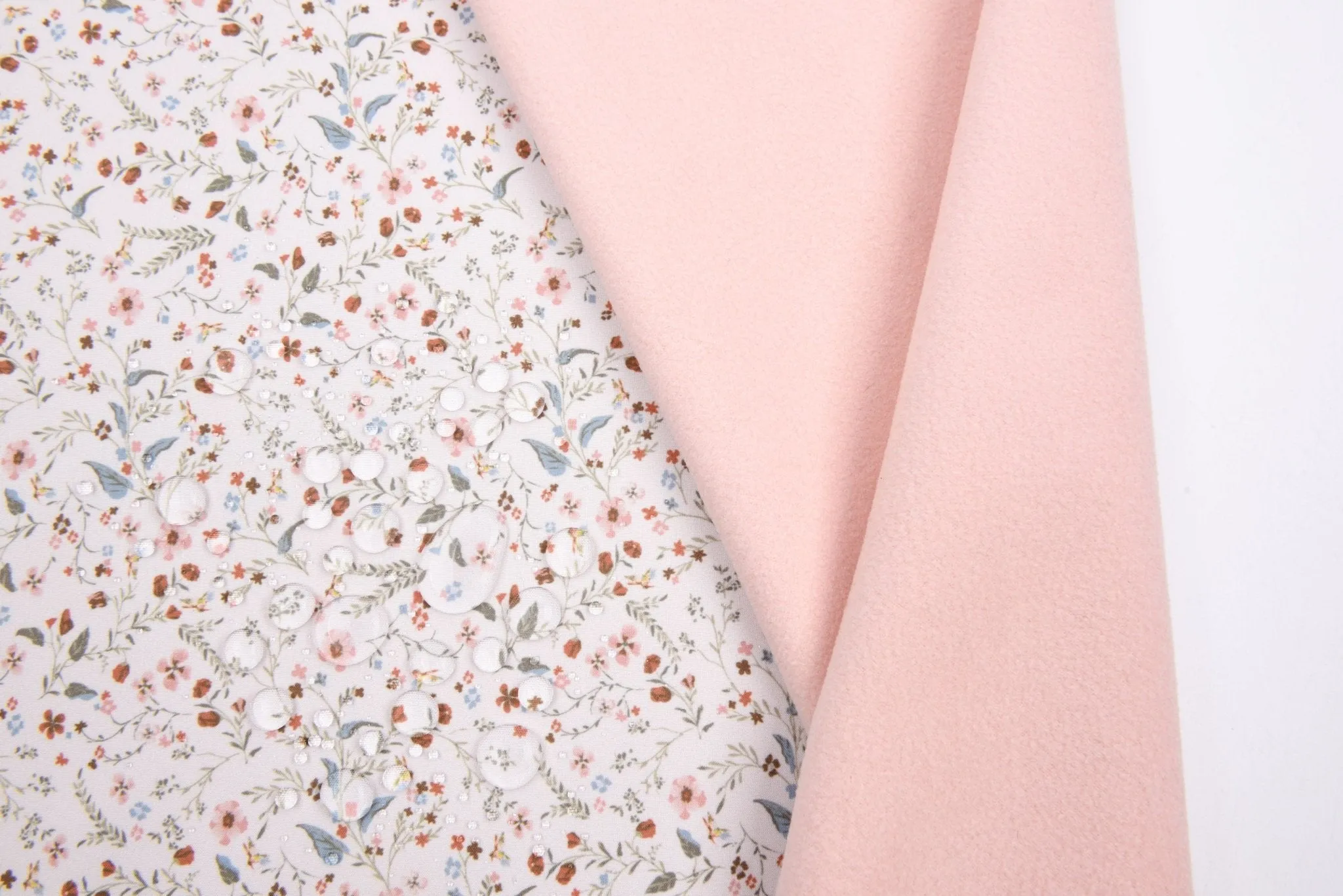 Softshell fabric Spring Floral  Print Waterproof Water Repellent Resistant