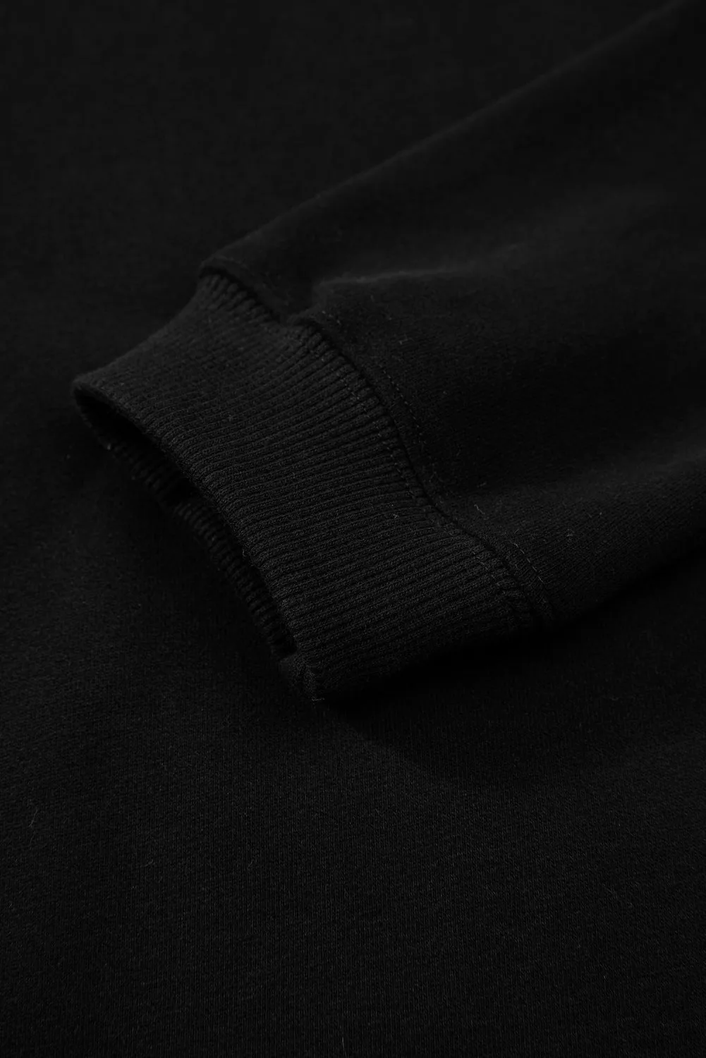 Solid Fleece Lined Terry Sweatshirt