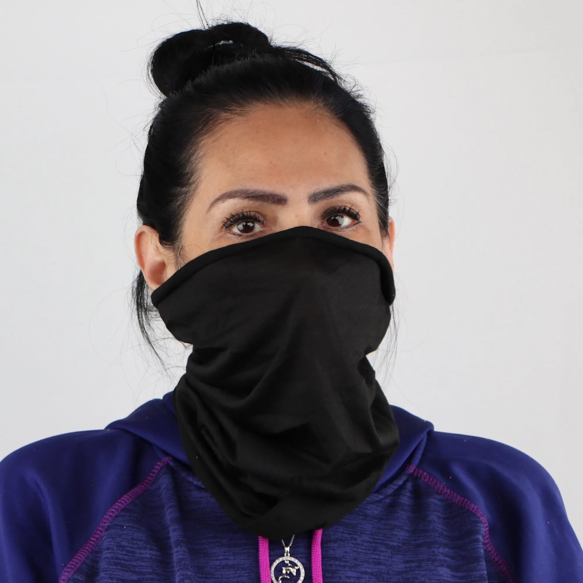 Solid Seamless Tube Bandana Neck Gaiter