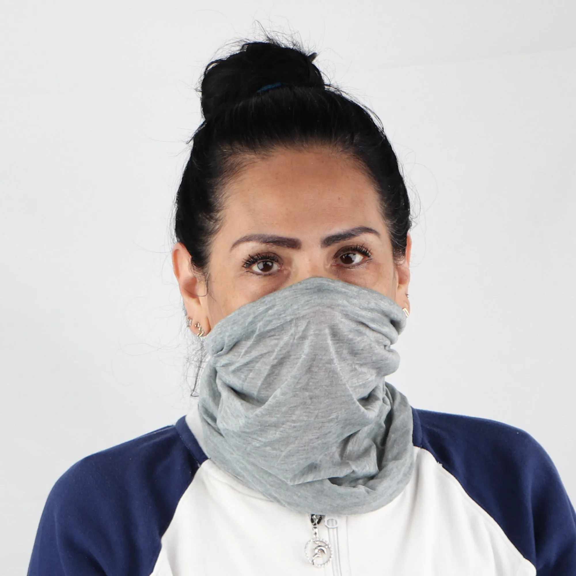 Solid Seamless Tube Bandana Neck Gaiter