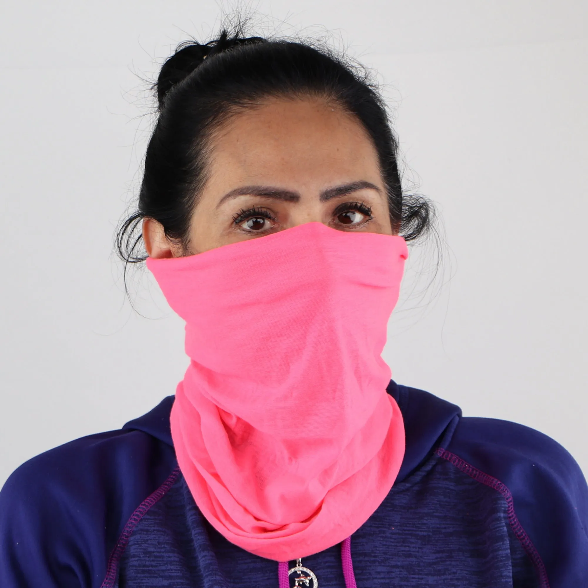 Solid Seamless Tube Bandana Neck Gaiter