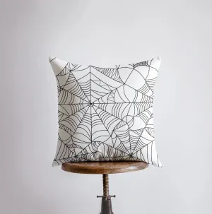 SpiderWeb White Pillow Cover | Fall Décor | Halloween Pillows | Halloween Décor | Fall Throw Pillows | Cute Throw Pillows