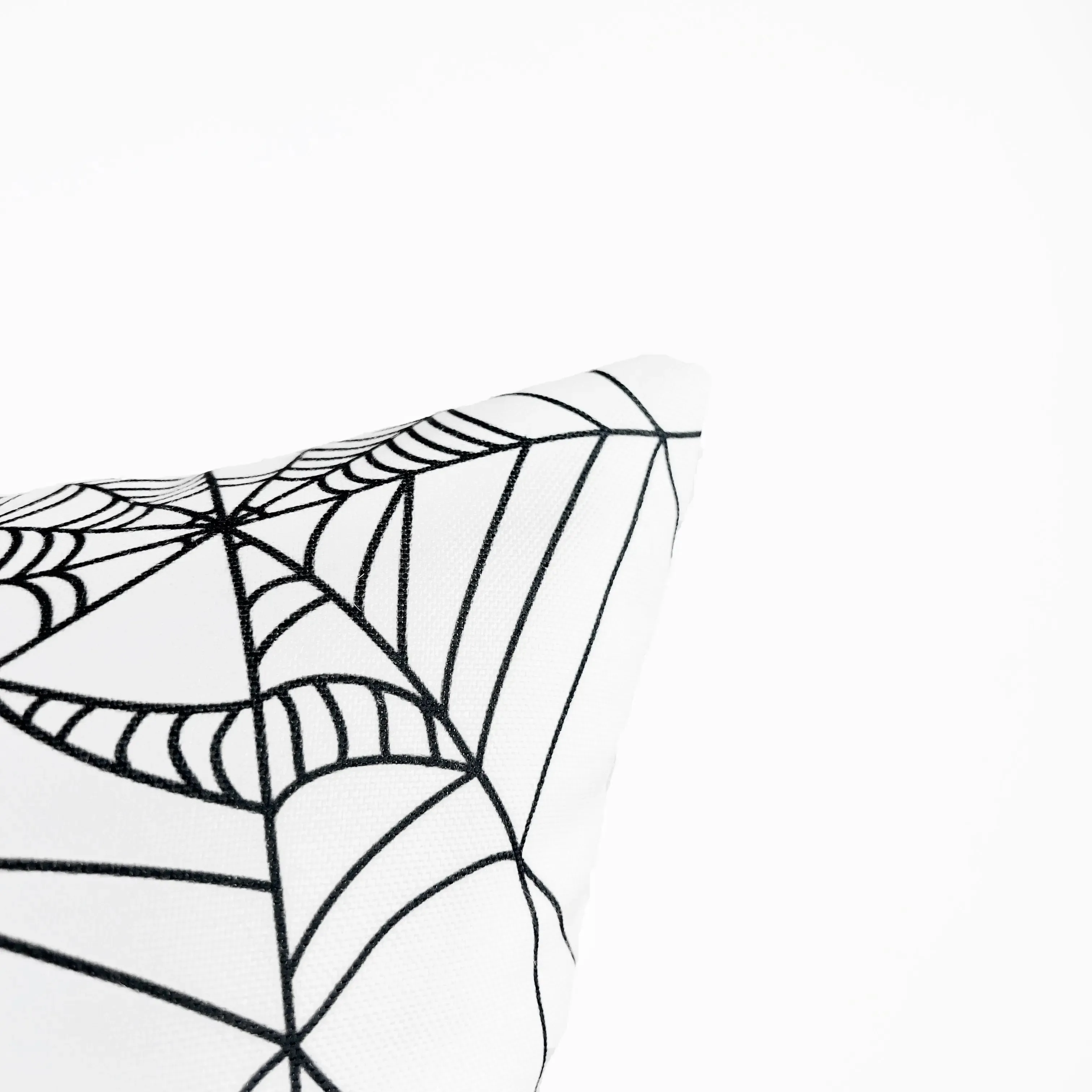 SpiderWeb White Pillow Cover | Fall Décor | Halloween Pillows | Halloween Décor | Fall Throw Pillows | Cute Throw Pillows