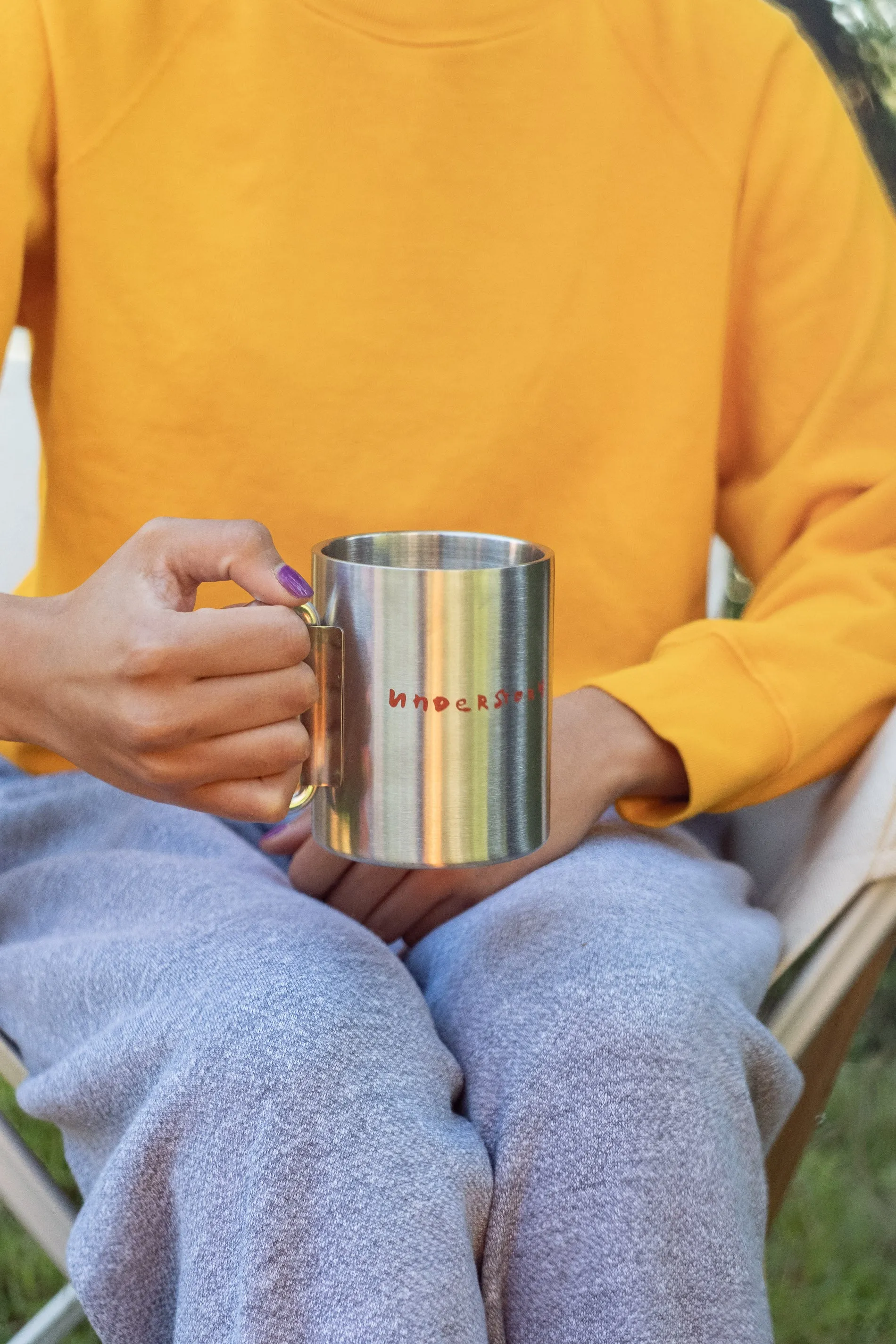 STAINLESS CARABINER MUG 14OZ