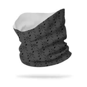 Still I Run Foundation Cross Arrows Wicking Neck Gaiter 12" Length (black logo)