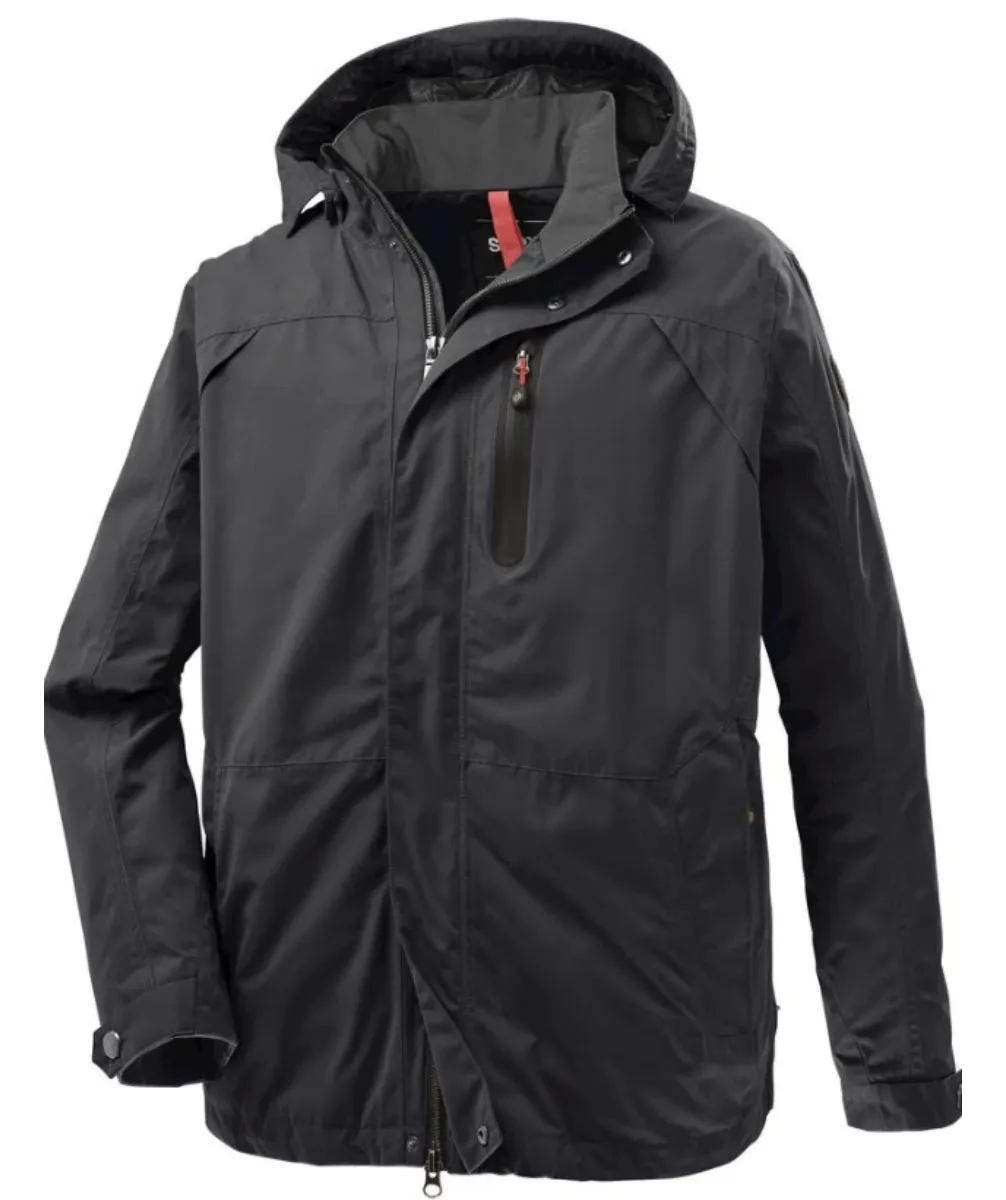 STOY Ben Men’s Plus Size Shell Jacket Black Sizes 3XL-6XL