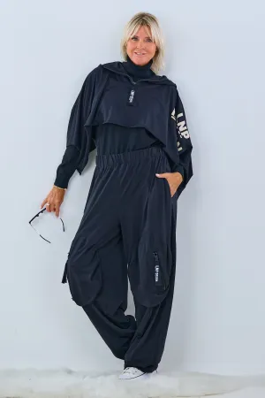 Stylischer Überwurf, schwarz