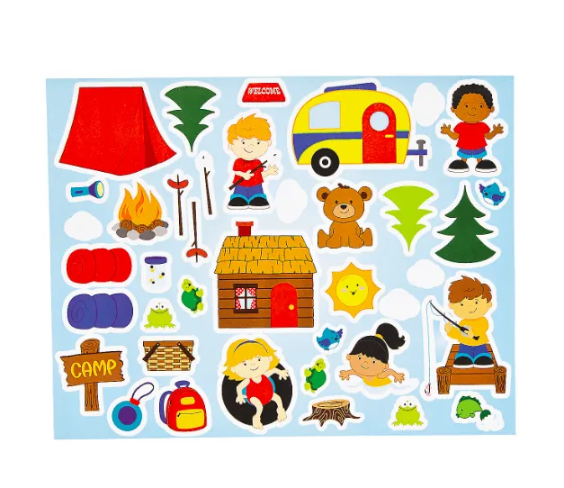 Summer Camp Sticker Scenes (12 Pack)