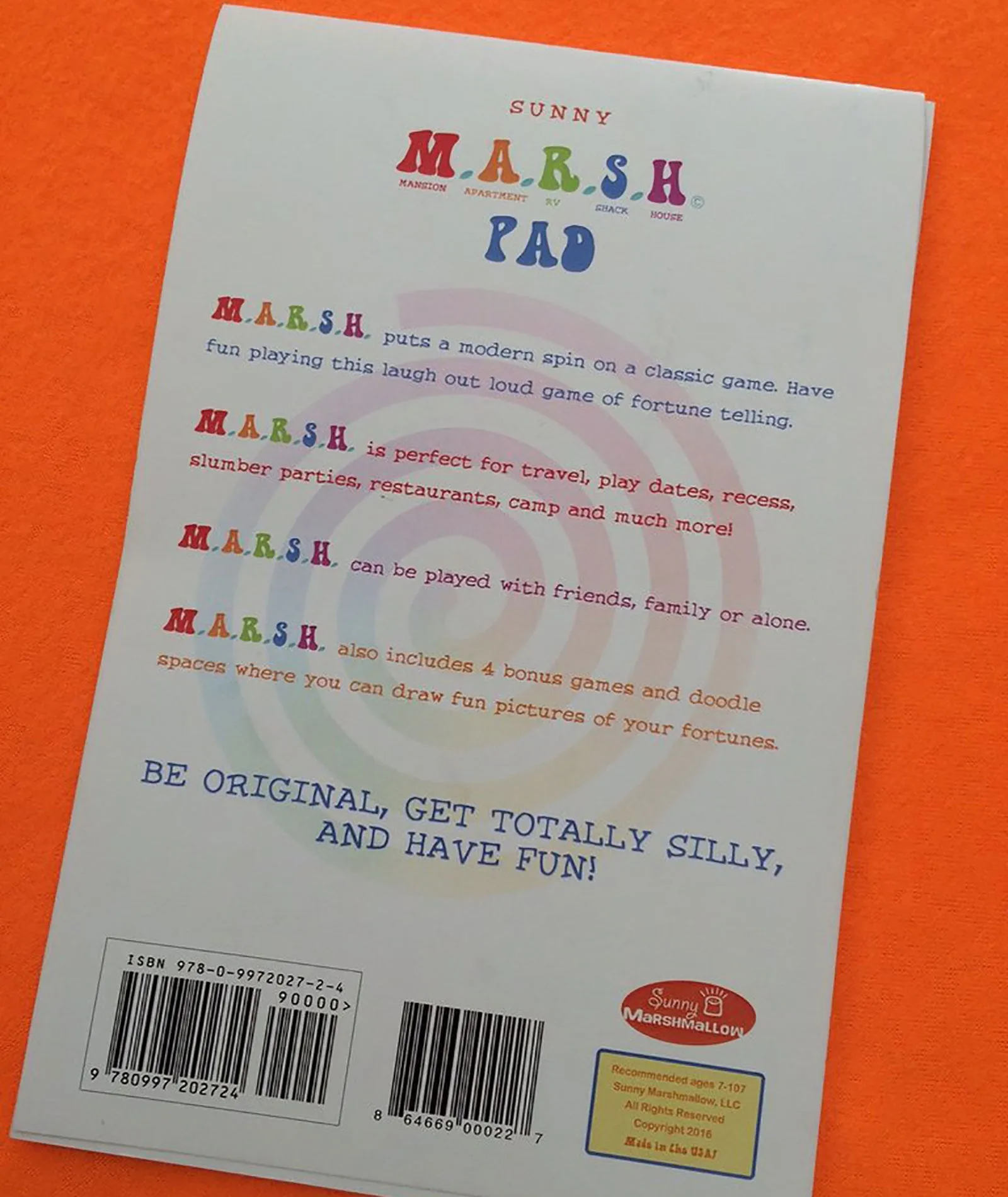 Sunny Marshmallow M.A.R.S.H. Game