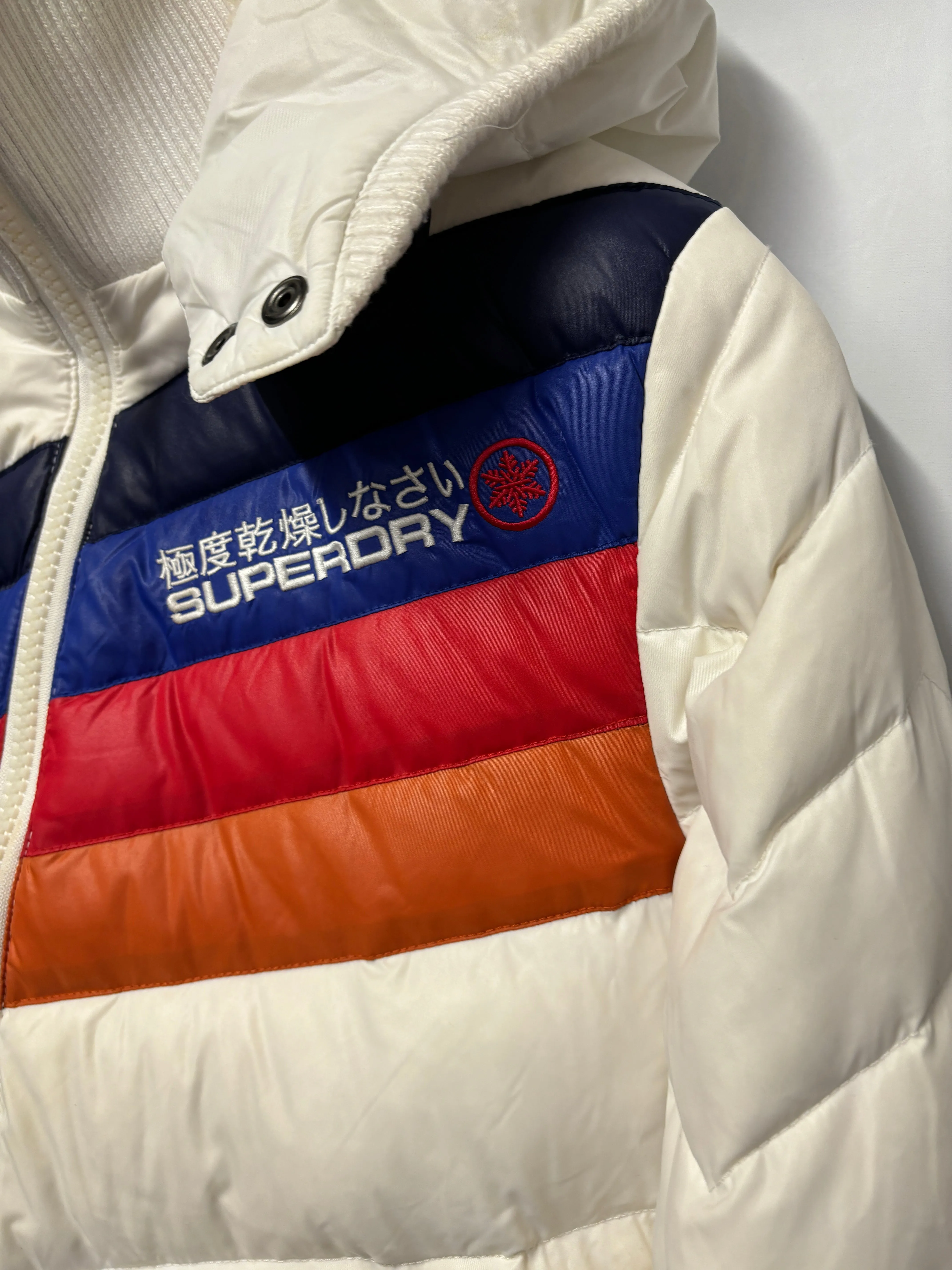 Superdry Multicoloured Down Retro Ride Puffer Ski Jacket Small