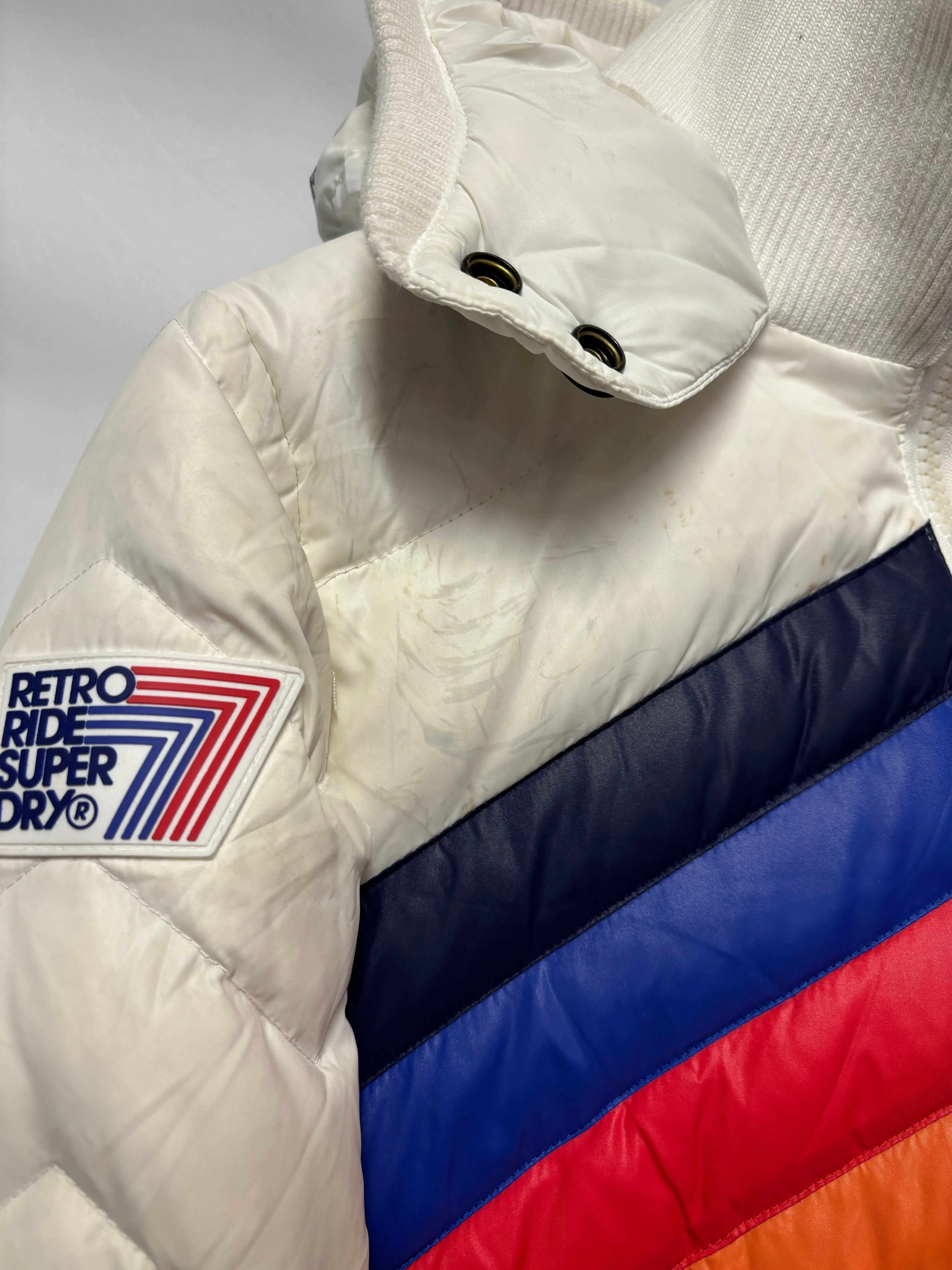 Superdry Multicoloured Down Retro Ride Puffer Ski Jacket Small