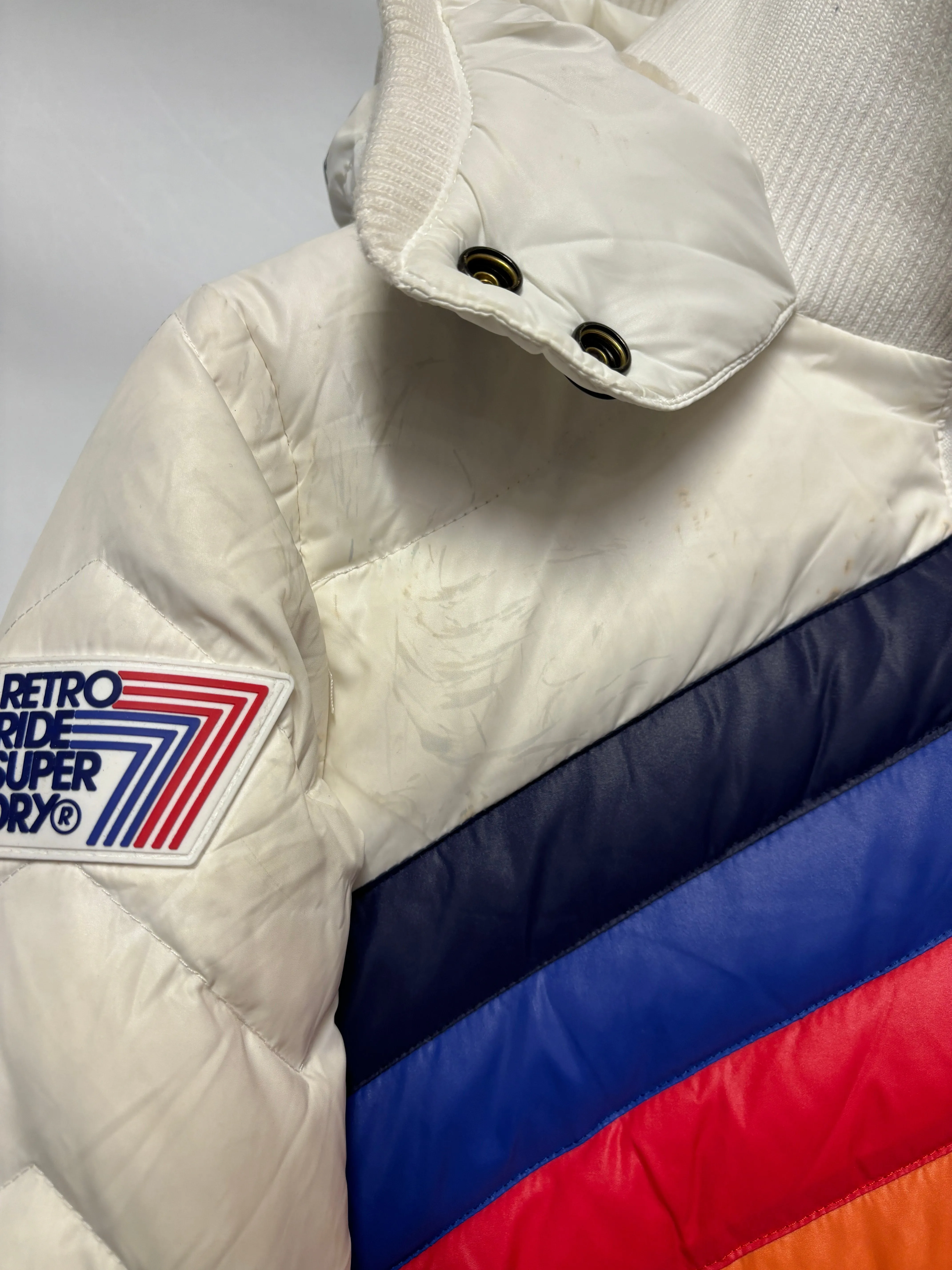 Superdry Multicoloured Down Retro Ride Puffer Ski Jacket Small