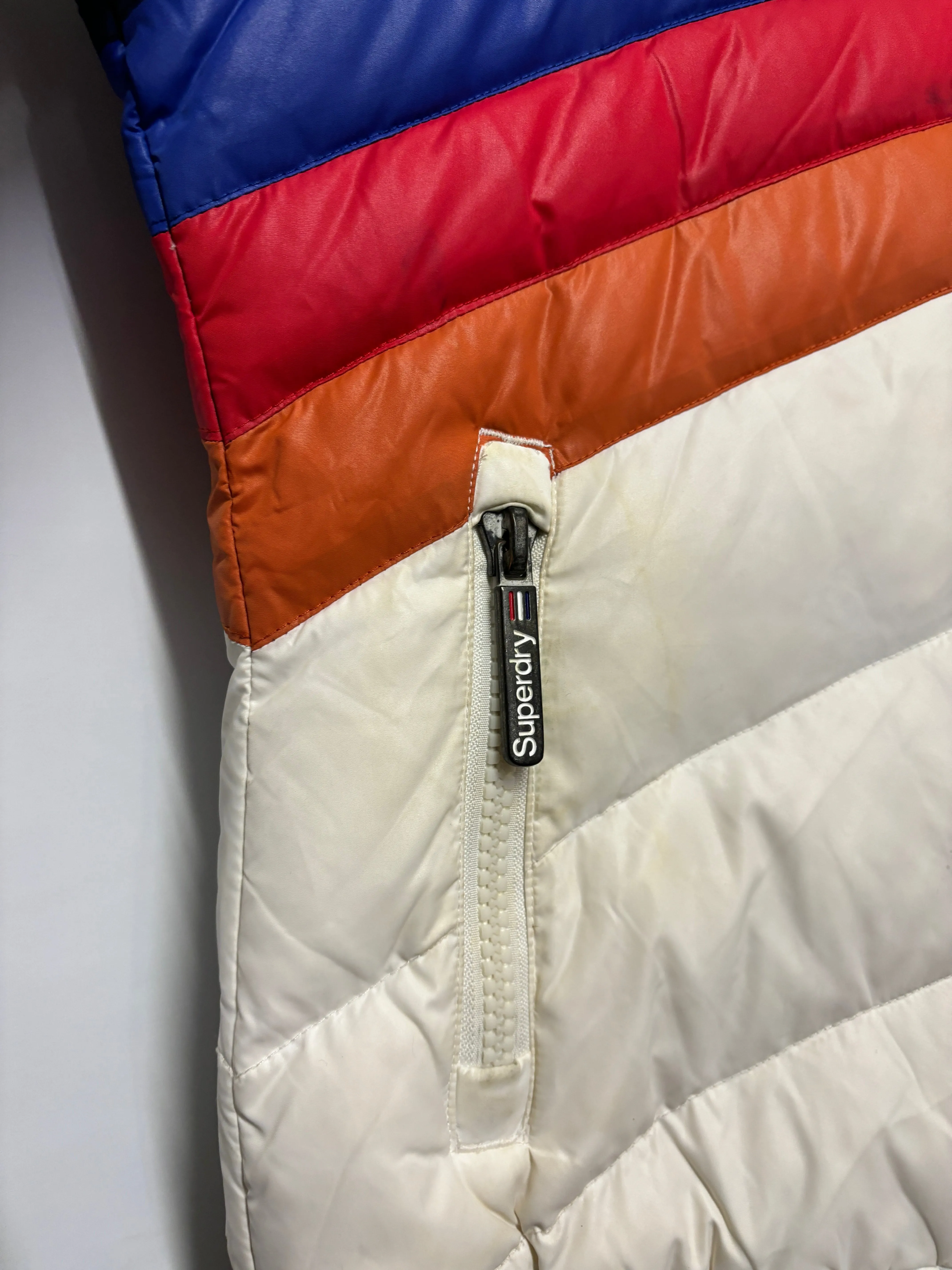 Superdry Multicoloured Down Retro Ride Puffer Ski Jacket Small
