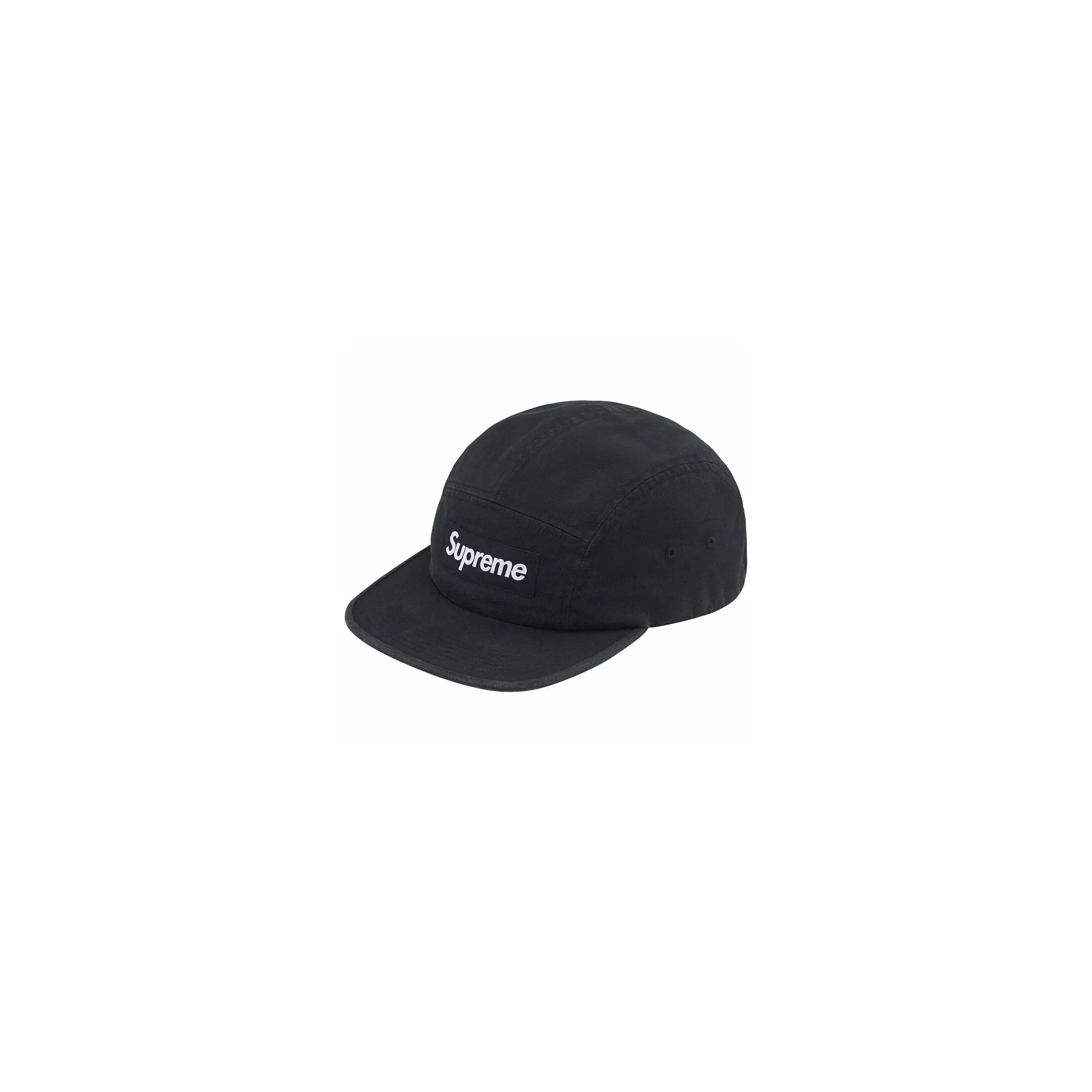 Supreme Washed Chino Twill Camp Cap (SS24) Black