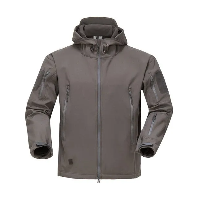 Tactical Jacket Soft Shell Jacket Military Hooded Coat Man Waterproof Windproof Army Fleece Clothing Camo Colors