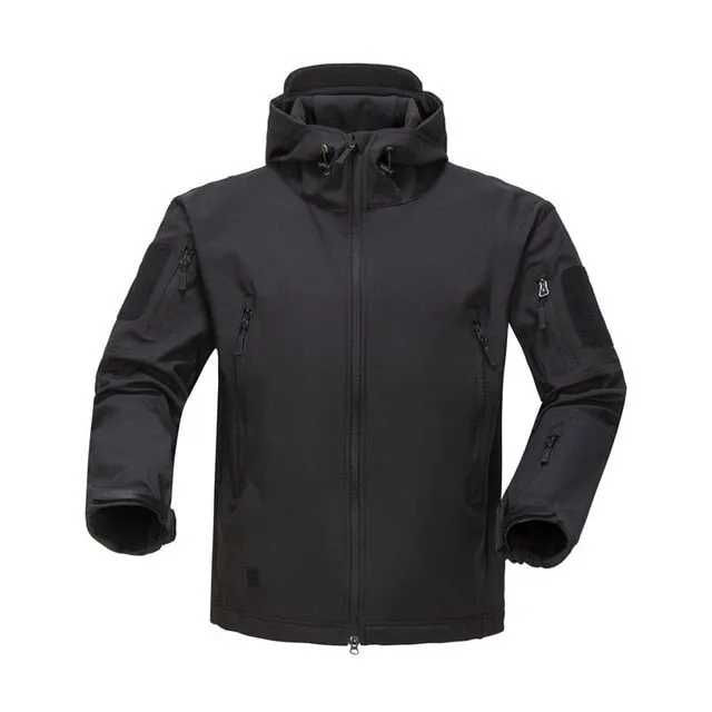 Tactical Jacket Soft Shell Jacket Military Hooded Coat Man Waterproof Windproof Army Fleece Clothing Camo Colors