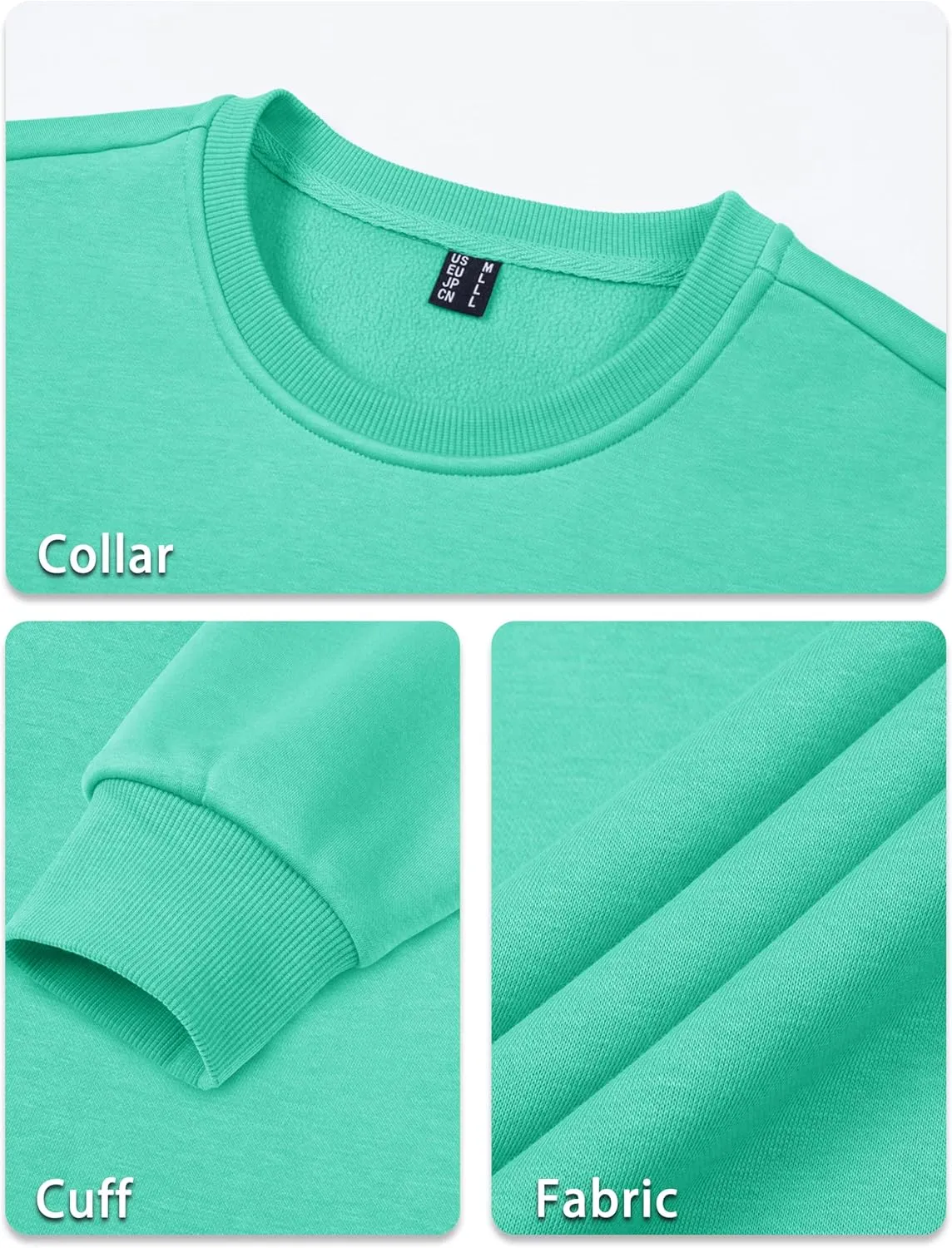 TACVASEN Men's Long Sleeve Crewneck Sweatshirt Winter and Fall Casual Warm Sweatshirt Fleece Lined Pullover