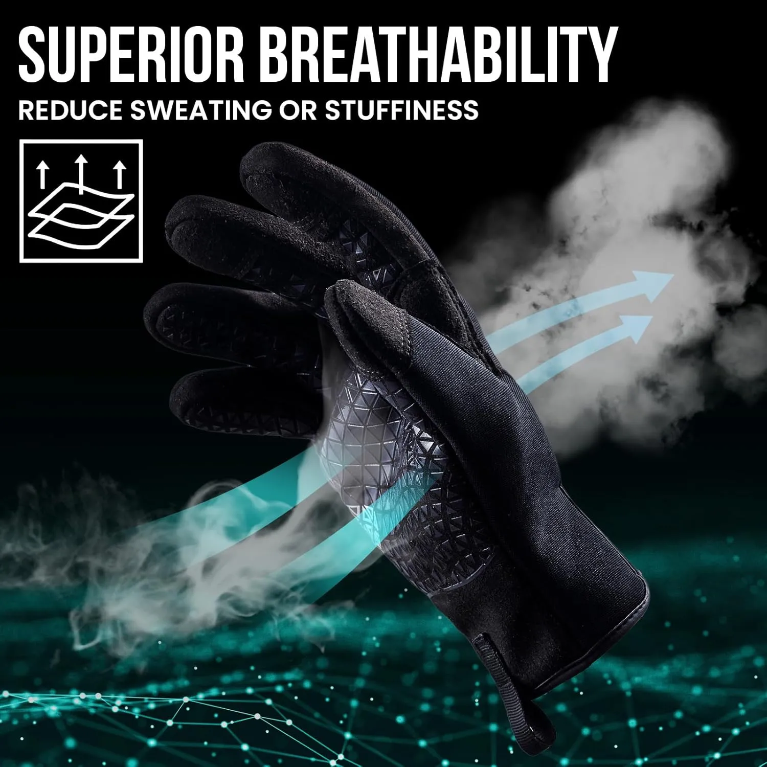 TAILI Level 3 Needle, Level 5 Puncture Resistant Men Work Gloves, Grip Enhanced A7 Cut Resistant Safety Gloves, Touchscreen and Breathable, Black, Large (L)