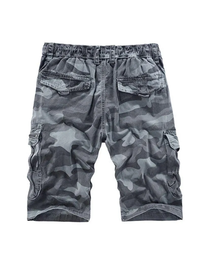 Techwear Outdoor Camo Cargo Shorts