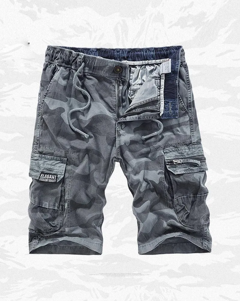 Techwear Outdoor Camo Cargo Shorts