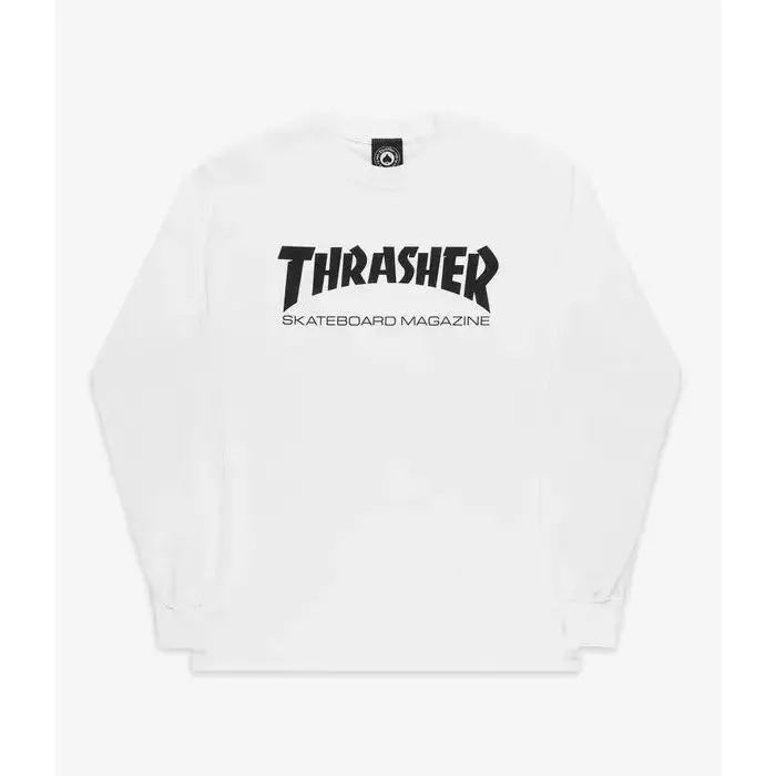Thrasher Long Sleeve T Shirt Skate Mag White