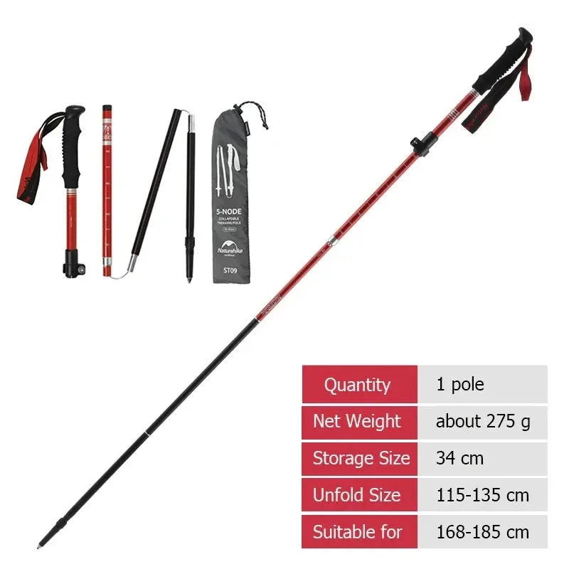 Three Sections Folding Trekking Poles for Hiking