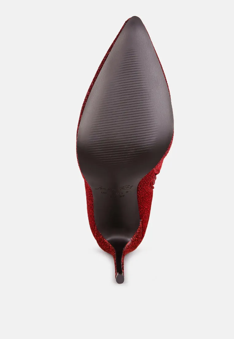 tigerlily knitted stiletto long boots