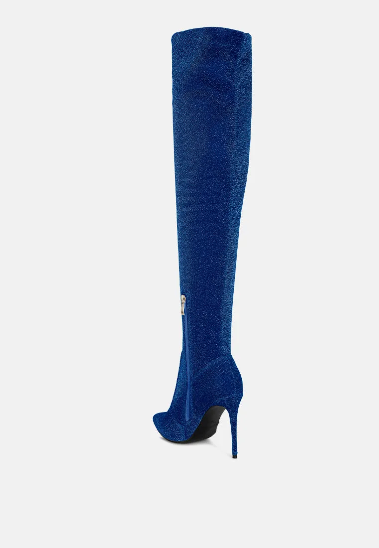 tigerlily knitted stiletto long boots