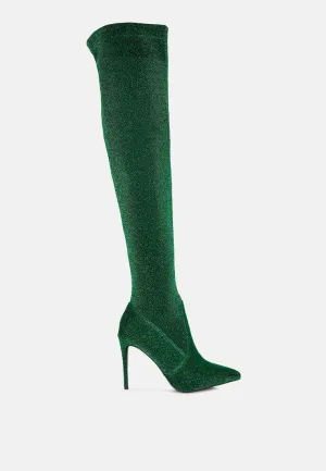 tigerlily knitted stiletto long boots