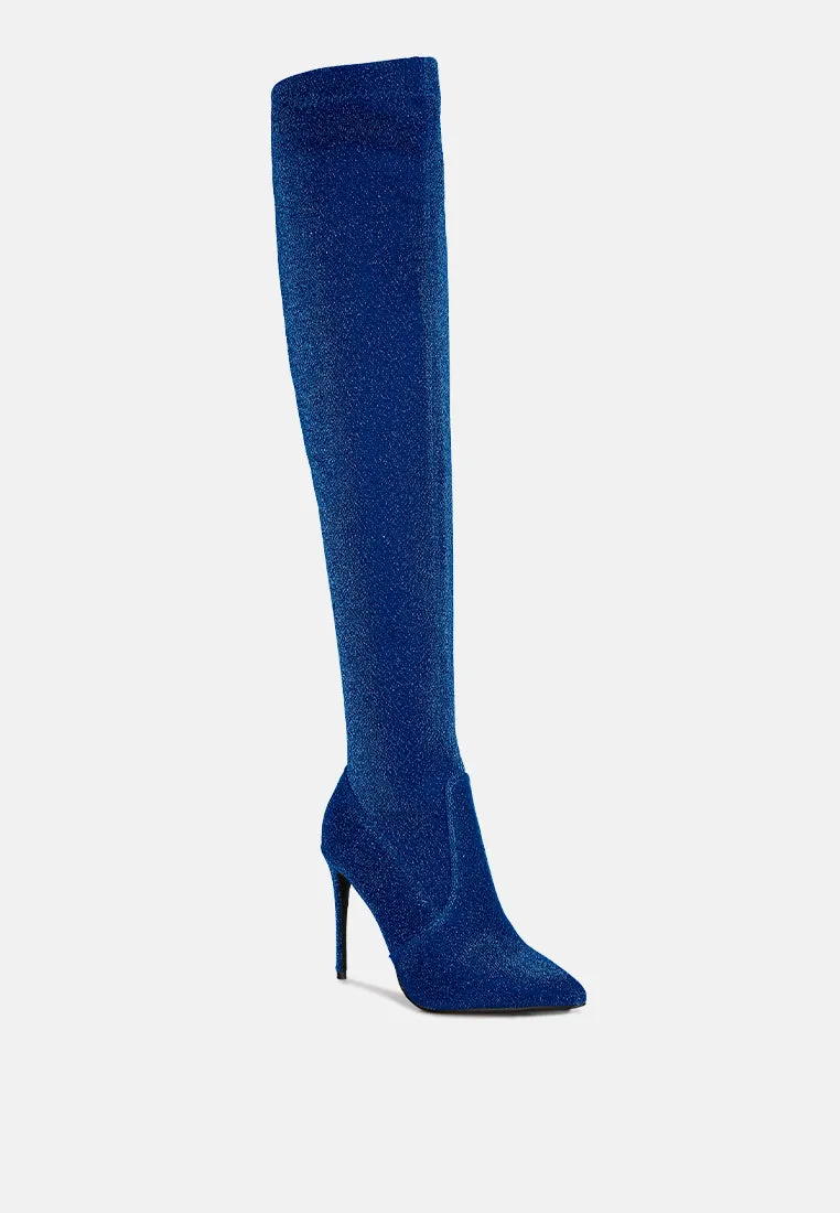 tigerlily knitted stiletto long boots