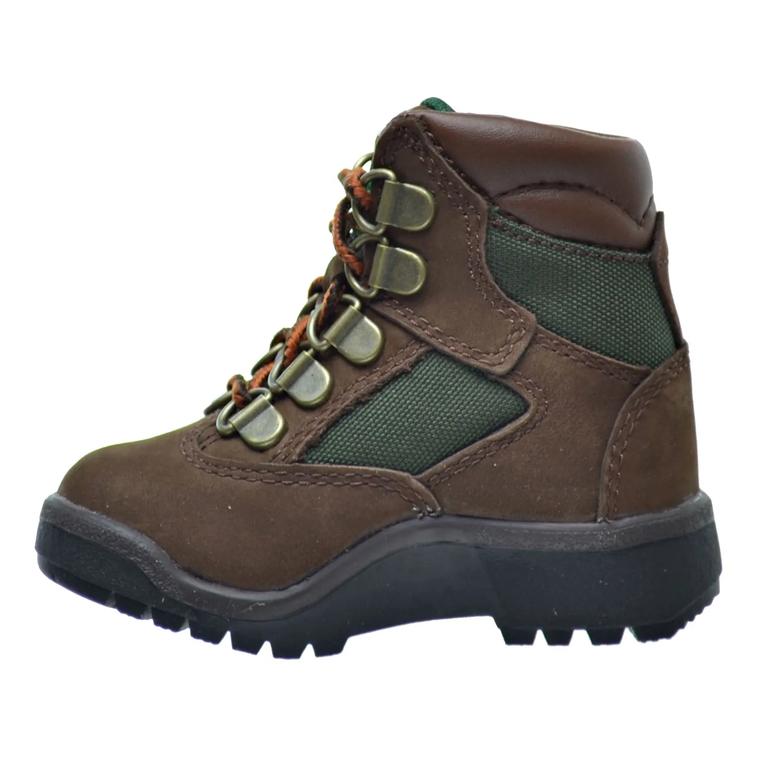 Timberland 6 inch F/L Toddler's Field Boots Brown Nubuck/Green